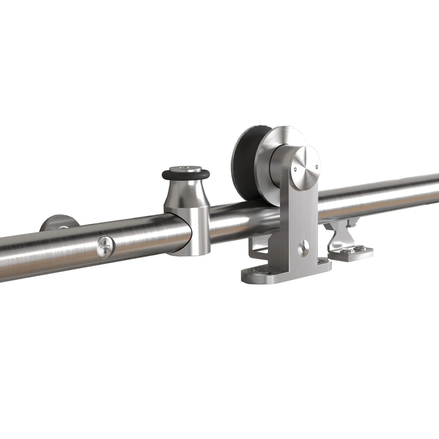 Thumbnail - SOTECH Edelstahl Schiebetüren Set MANSION mit Softclose Von Oben Anschraubbar Bis 80 kg Türgewicht für Max 1000 mm Türbr...