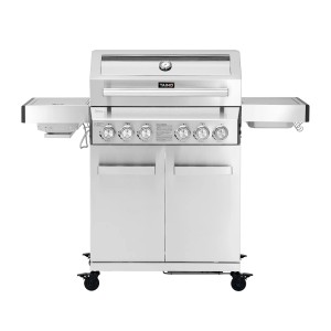 Taino Platinum Yamara 4+2 Gasgrill Set aus Edelstahl mit 4 Brennern, Sear- und Backburner.