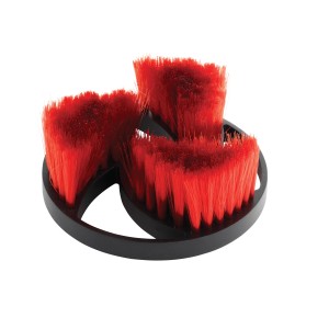 Nilfisk Multibürste mit rotem Fahrzeug-Bürsteneinsatz für Hochdruckreiniger.