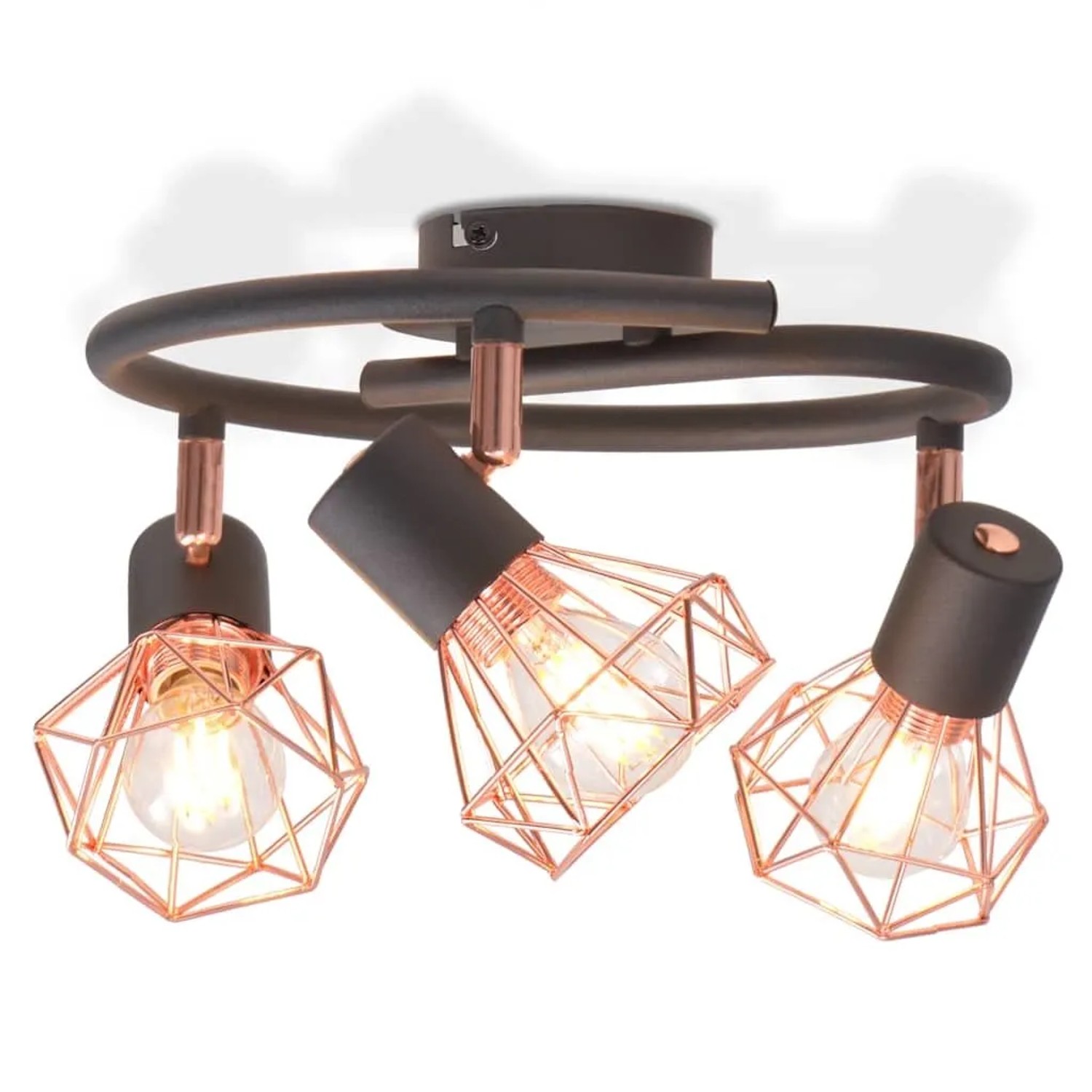 vidaXL Deckenstrahler mit 3 LED-Glühlampen 12 W 244395