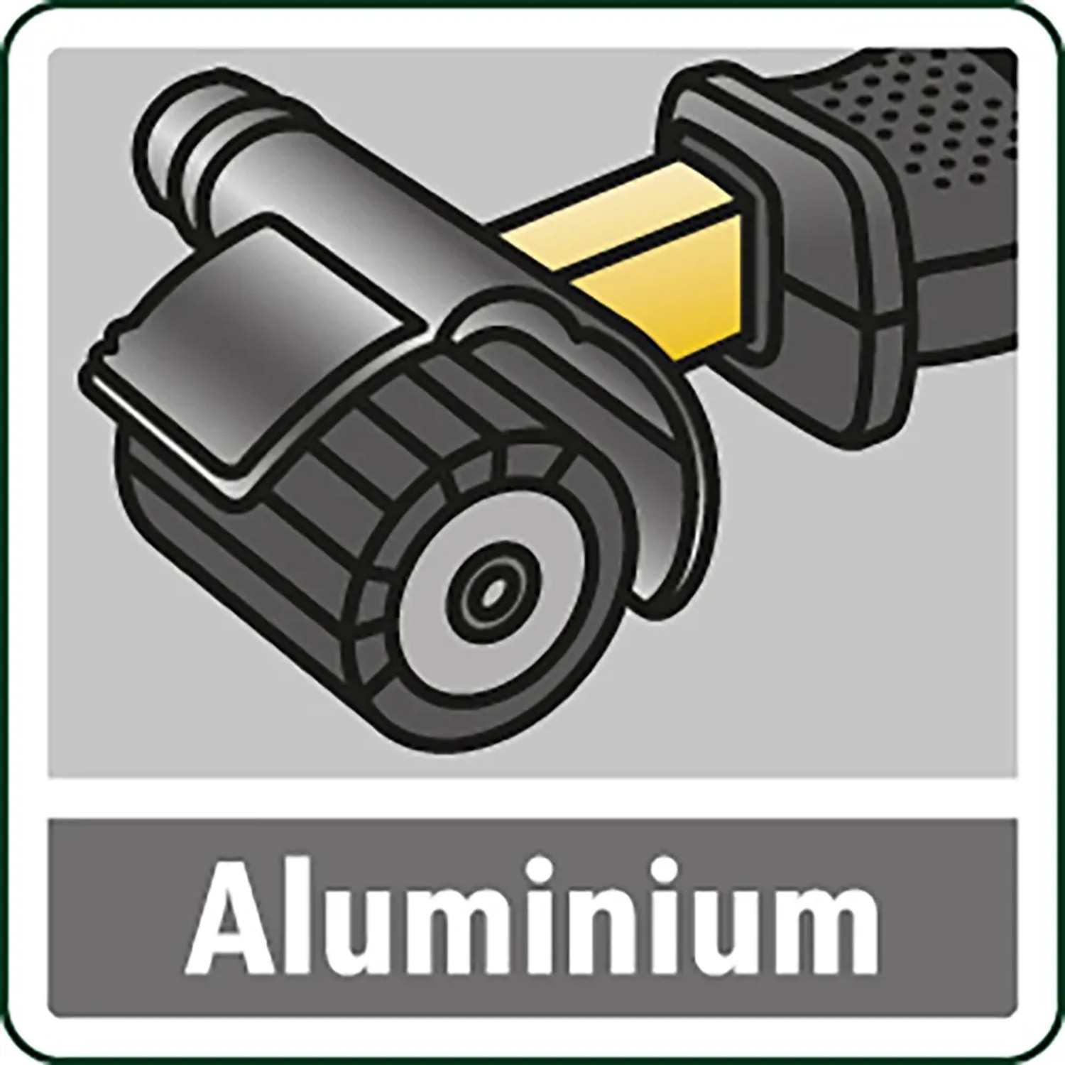 Detailaufnahme Schleifroller Texoro von Bosch, eine Schleifmaschine mit Aluminium-Elementen.