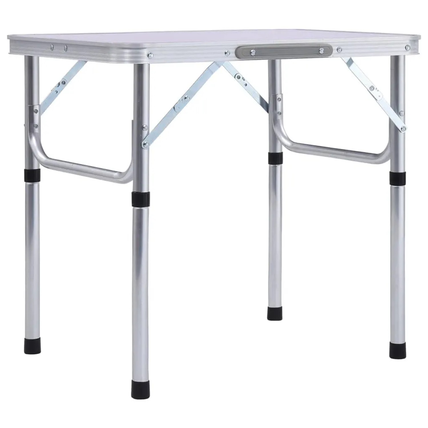 vidaXL Klappbarer Campingtisch Weiß Aluminium 60x45 cm 48178