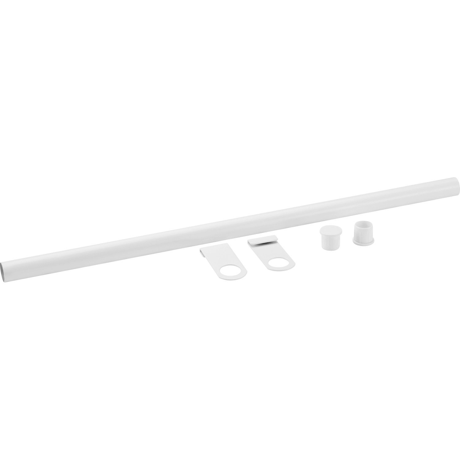 Metall-Kleiderstange 60 cm x 3,5 cm Matt-Weiß