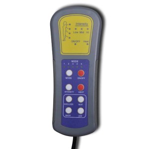Fernbedienung für vidaXL Massage-Chaiselongue, zur Steuerung von Modi, Intensität und Heizfunktion.