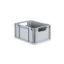 Graue Eurobox NextGen Economy 20L mit offenen Griffen, geeignet zur Aufbewahrung und Lagerung.