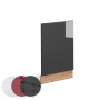 Vicco Frontblende für Küchenschrank, Anthrazit Hochglanz/Eiche, 45 cm. Küchenmöbel Zubehör.