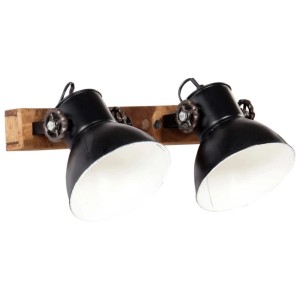 vidaXL Wandlampe Industriestil Schwarz 45x25 cm E27 320513