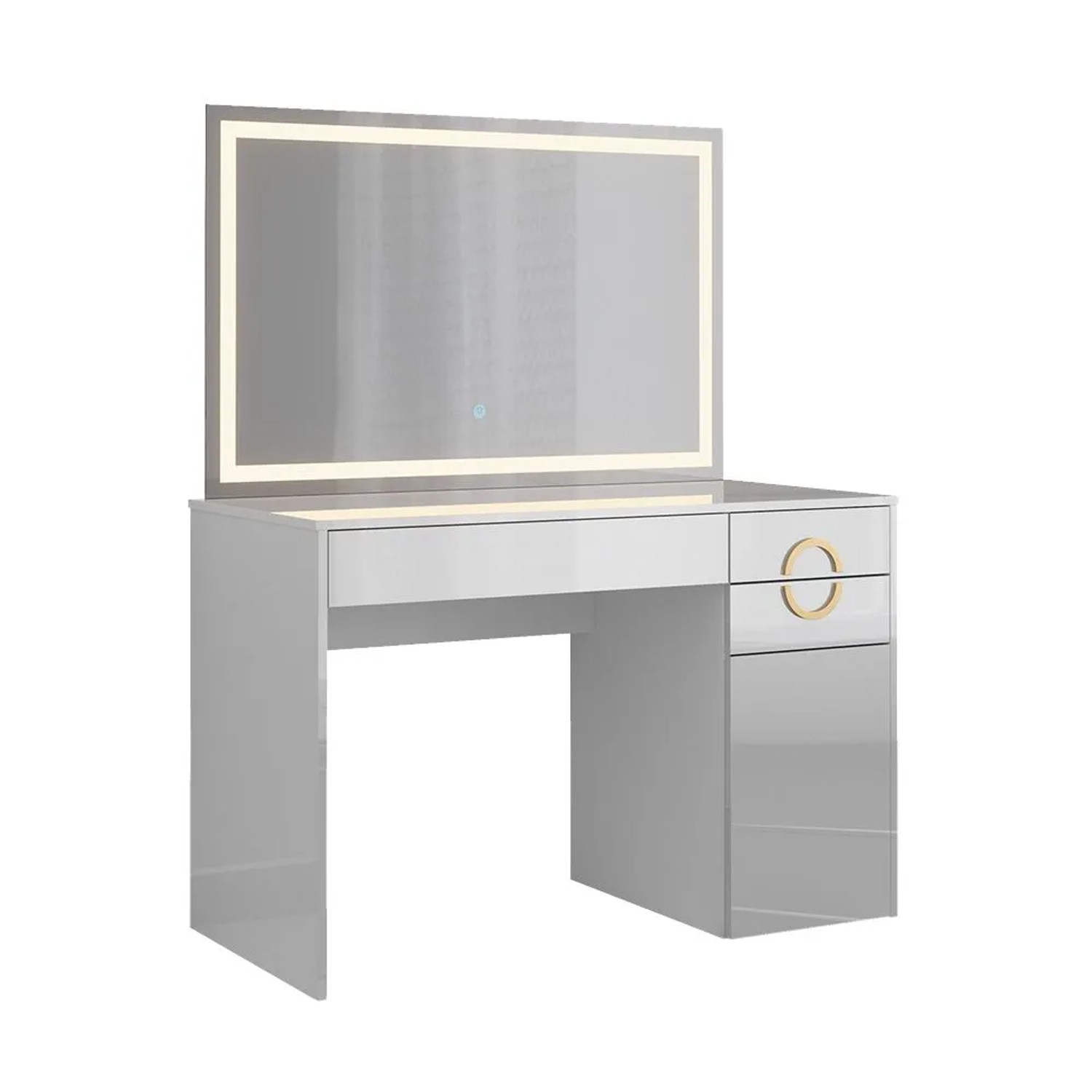 Vicco Schminktisch Adela Weiß 115 x 146 mit LED-Spiegel