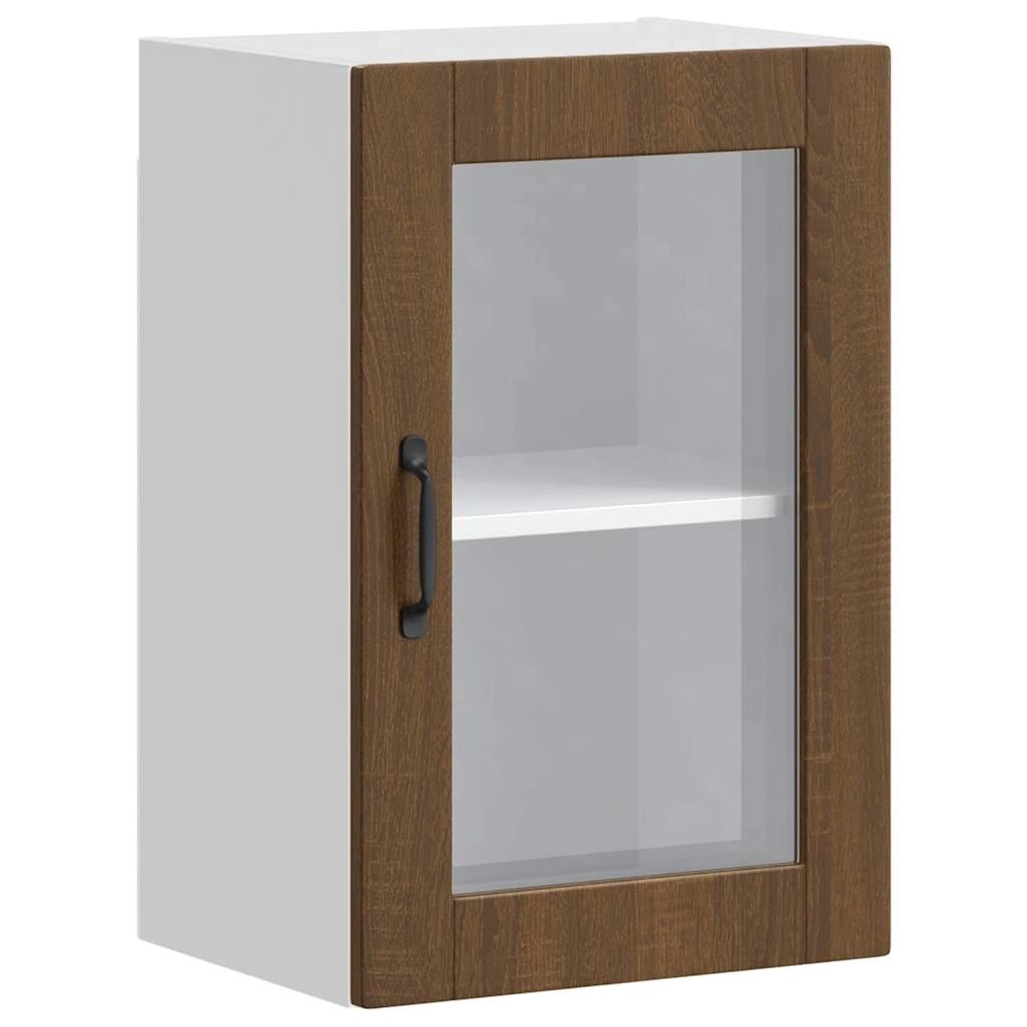 vidaXL Küchen-Hängeschrank mit Glastür Porto Braun Eichen-Optik 854014 günstig online kaufen