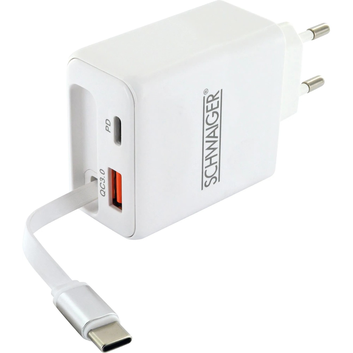 Schwaiger Ladeadapter LADR1130 USB-A & USB-C 230 V