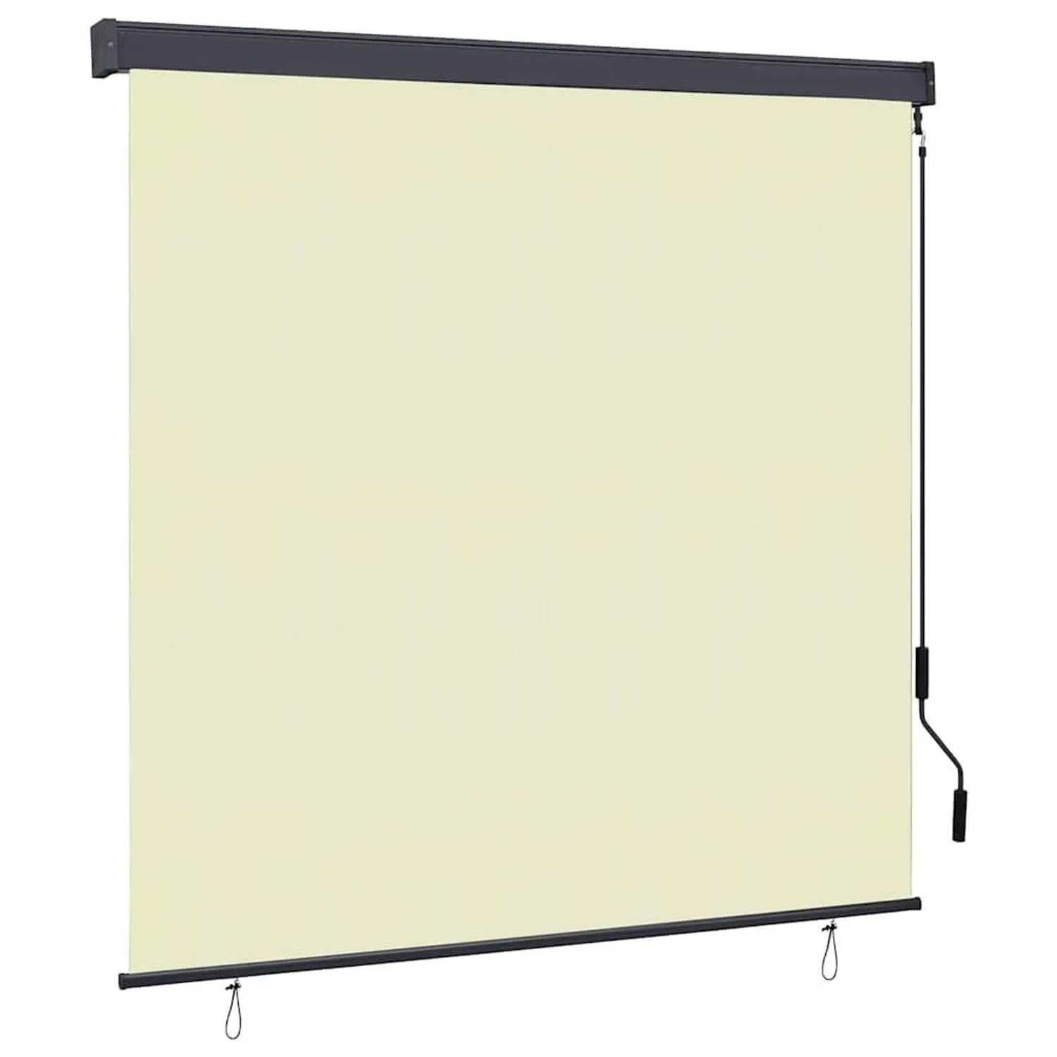 vidaXL Rollo mit Vorhängen Creme 180 x 250 cm Stoff und Aluminium 362085