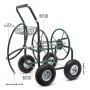 Wiltec Schlauchwagen 16Mm Gartenschlauch 76M Anschluss 19Mm 4 Räder Aufroller_3