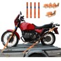 TRUTZHOLM Motorrad Spanngurte Set mit Gurtschlaufen zur Ladungssicherung auf Anhänger.