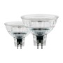 Zwei klare Eglo GU5.3 LED-Leuchtmittel MR16-SCOB, 3,6W, für warmweißes Licht.