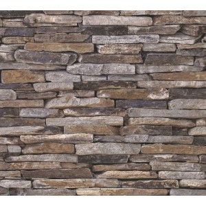 Selbstklebende Bruchstein Tapete in Natursteinoptik für Wohnzimmer und Küche.