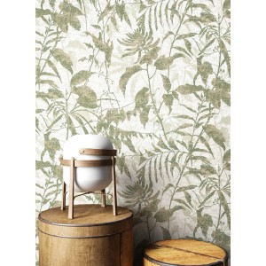 Newroom Vliestapete Jasna Light Green Palmenblätter Modern FSC®