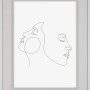 Weißer MDF-Bilderrahmen Malmo 18x24 cm mit Grafikdruck, ideal für Fotos und Kunstdrucke.