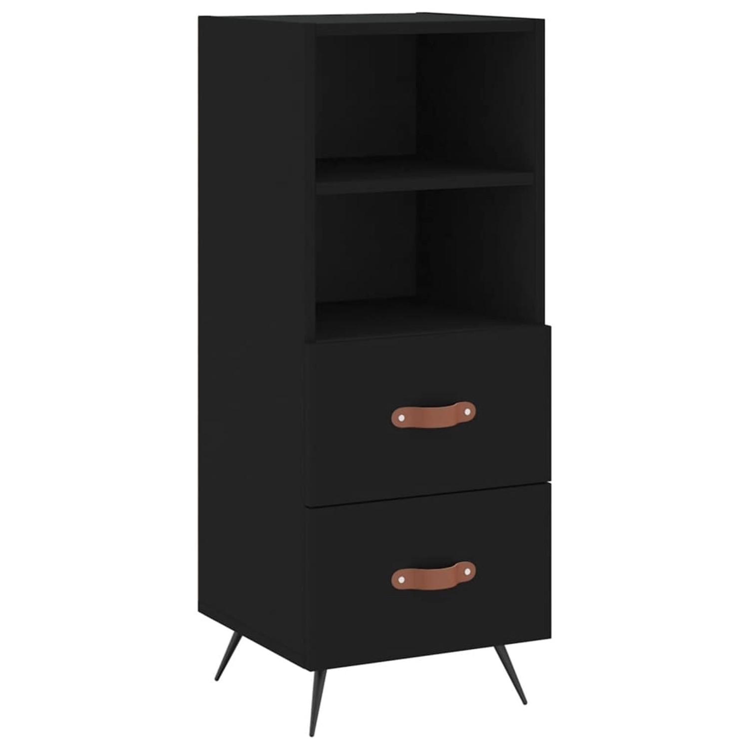 vidaXL Sideboard Schwarz 34,5x34x90 cm Holzwerkstoff 828637 günstig online kaufen