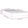 Dunkelgraues vidaXL Boxspringbett, Stoff, 90x200 cm, ohne Matratze.