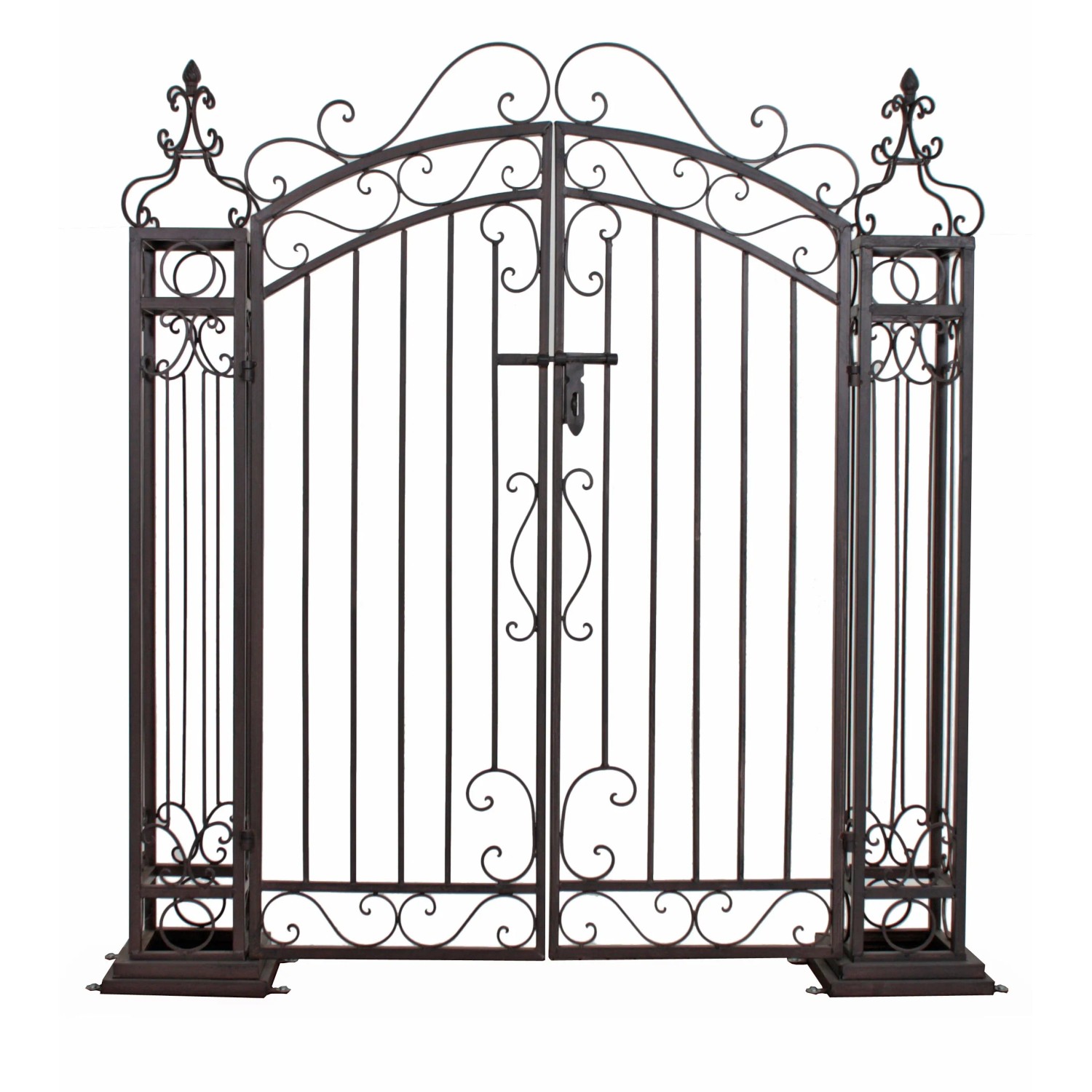 DELUKE Pforte ROM Stahl Rostfarben 127,3x25,3x119,6cm Eingangstor Gartentor Fußgängertor