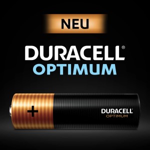 Duracell Optimum AA Batterie, 1,5V, 4er Pack. Alkaline Batterie für Geräte mit hohem Energiebedarf.