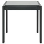 Beistelltisch aus Stahl für VidaXL Sonnenliegen Set, quadratisch, grau.