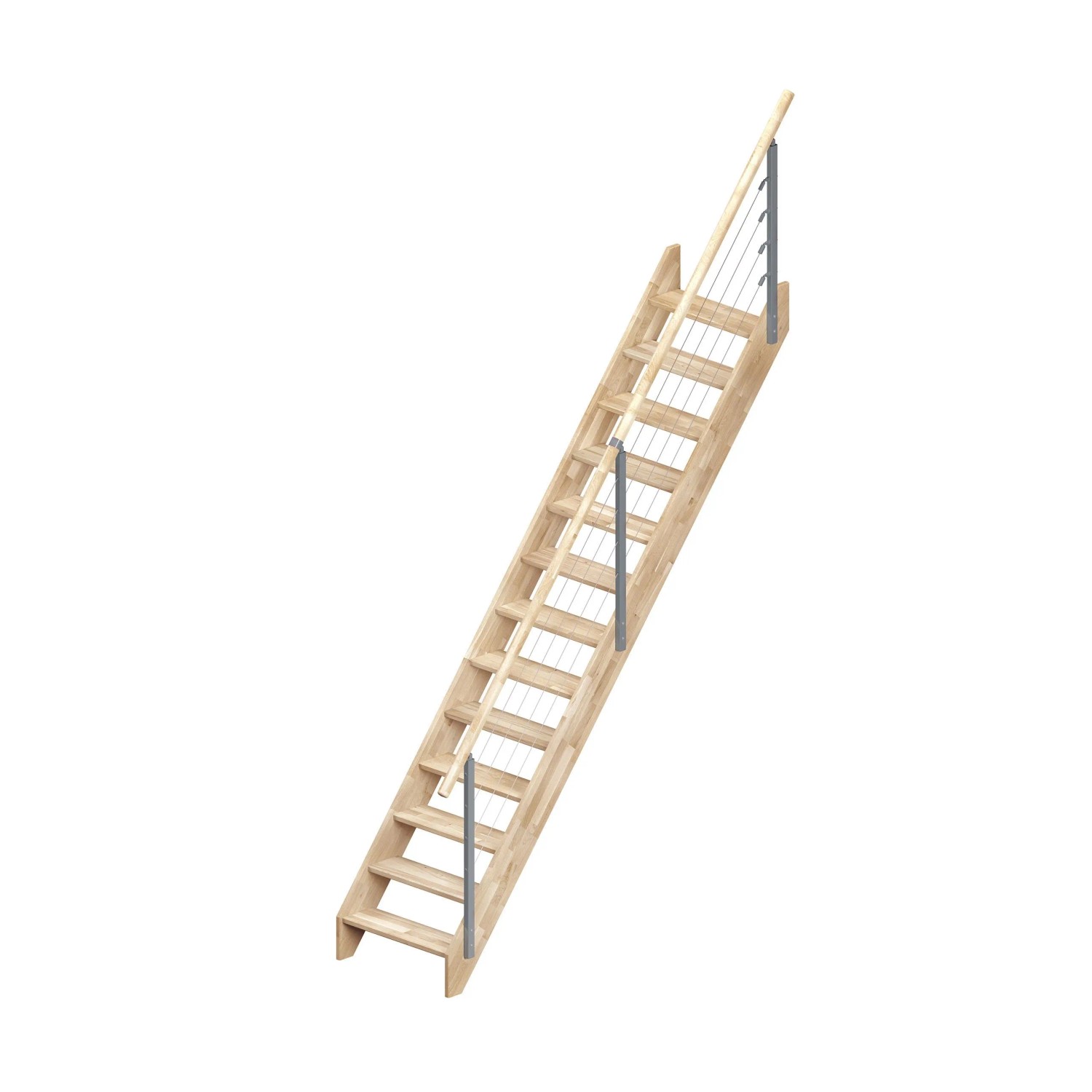 Dolle Raumspartreppe Brest Eiche unbehandelt Gerade FSC® günstig online kaufen