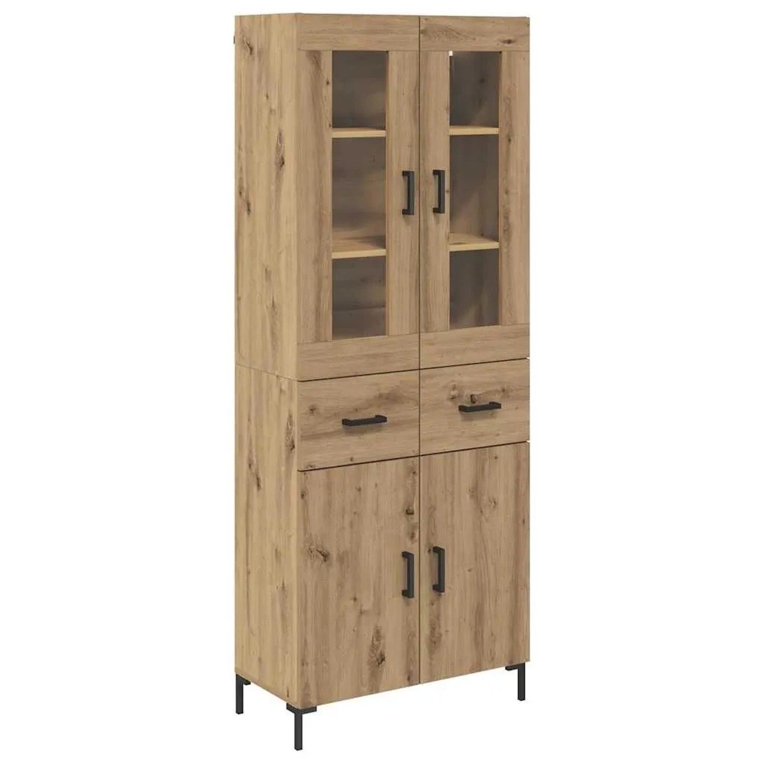 vidaXL Highboard 2-Tlg Artisan-Eiche 69,5 x 34 x 180 cm Holzwerkstoff 34159 günstig online kaufen