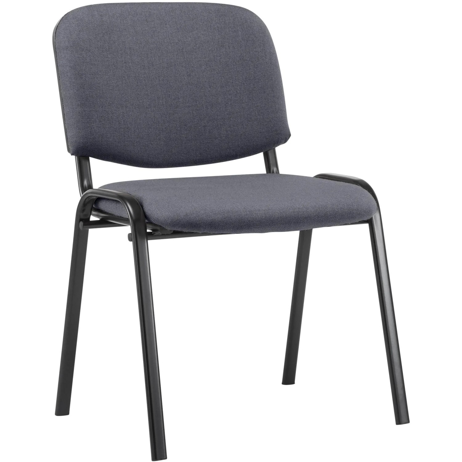 DELUKE Besucherstuhl ZAGREB Stoff Grau 53x53x83cm Konferenzstuhl Wartezimmerstuhl Bürostuhl