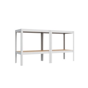 Ar Shelving Regal Rivet D-Carbon Style M 150 x 70 x 40 cm Grauweiß & Eiche FSC®