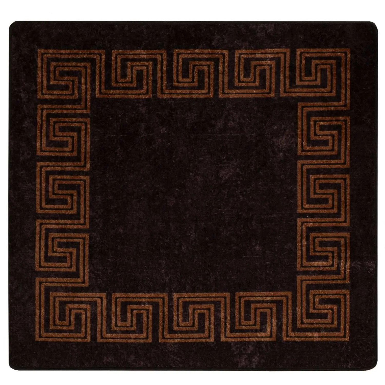 vidaXL Teppichläufer MARSA Schwarz 100 x 100 cm Polyester und PVC 42023292
