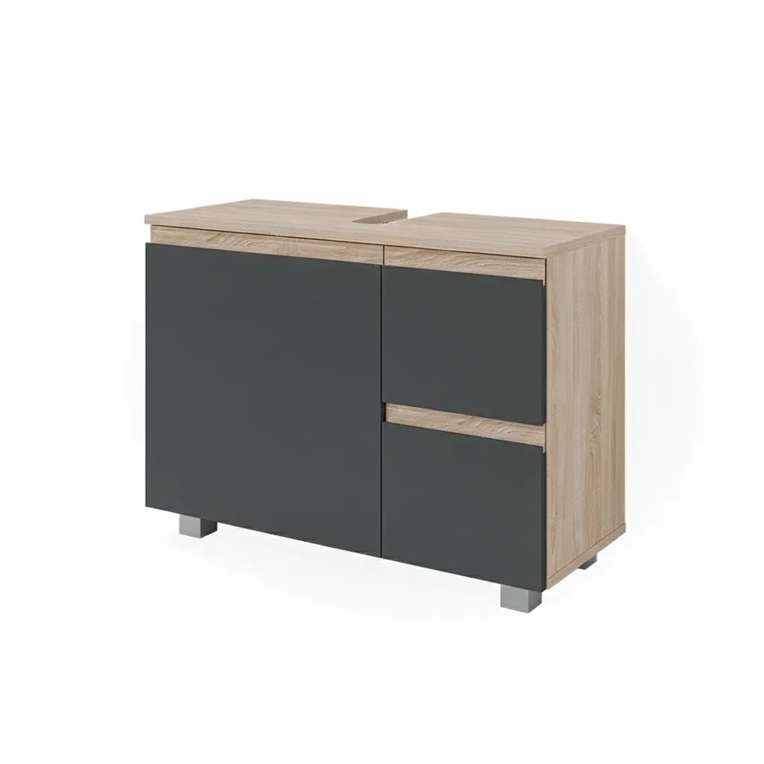 Vicco Waschbeckenunterschrank J-Shape Anthrazit 80 x 61