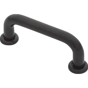 Schwarzer Möbelgriff aus Kunststoff, Griff 0364 für Schränke und Schubladen.