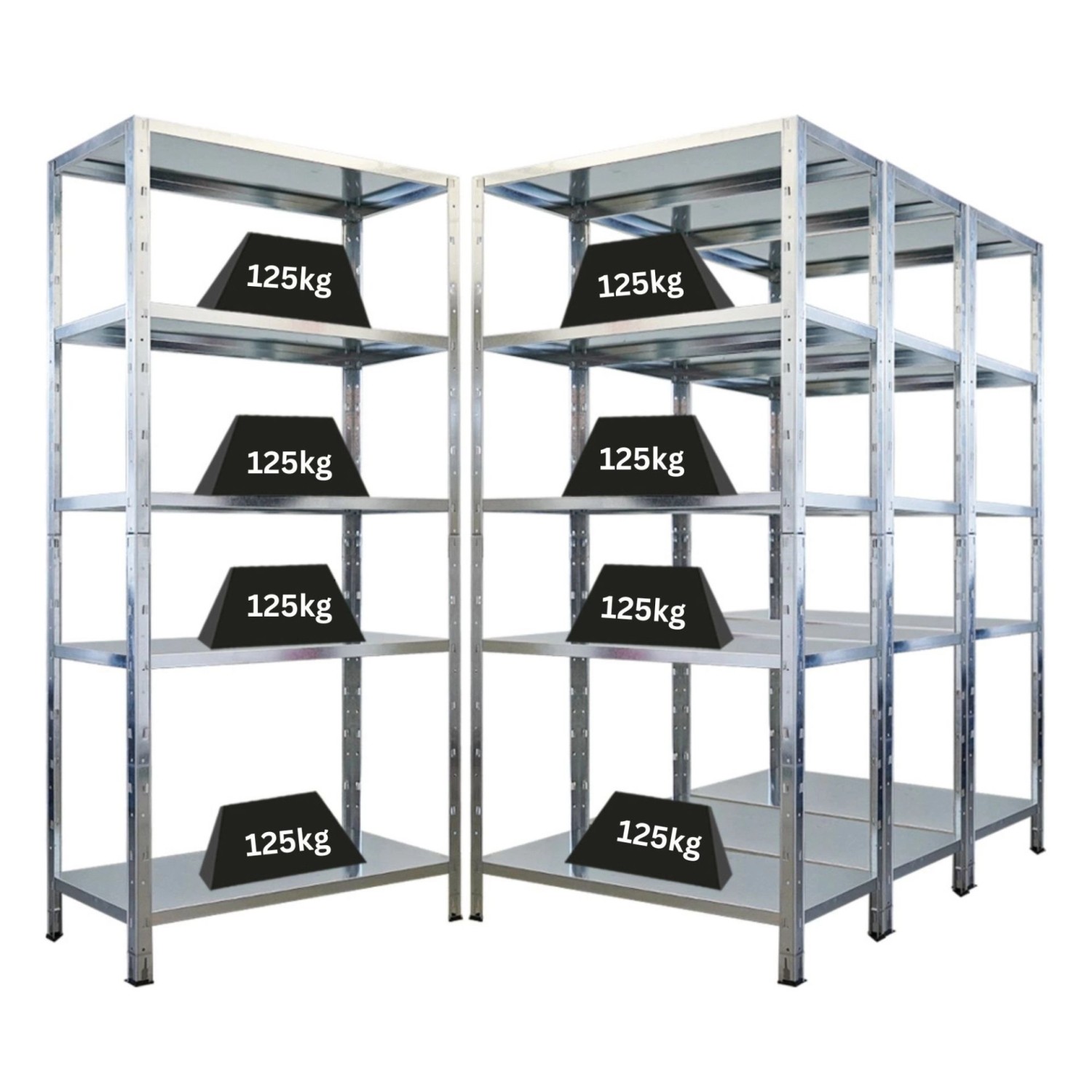 PROREGAL Mega Deal 4x Schwerlastregal Ares HxBxT 180x90x40cm Fachlast 125 k günstig online kaufen