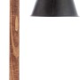 Schwarze Brilliant Tischleuchte Plow aus Stahl und Holz, Design-Tischlampe für den Innenbereich.