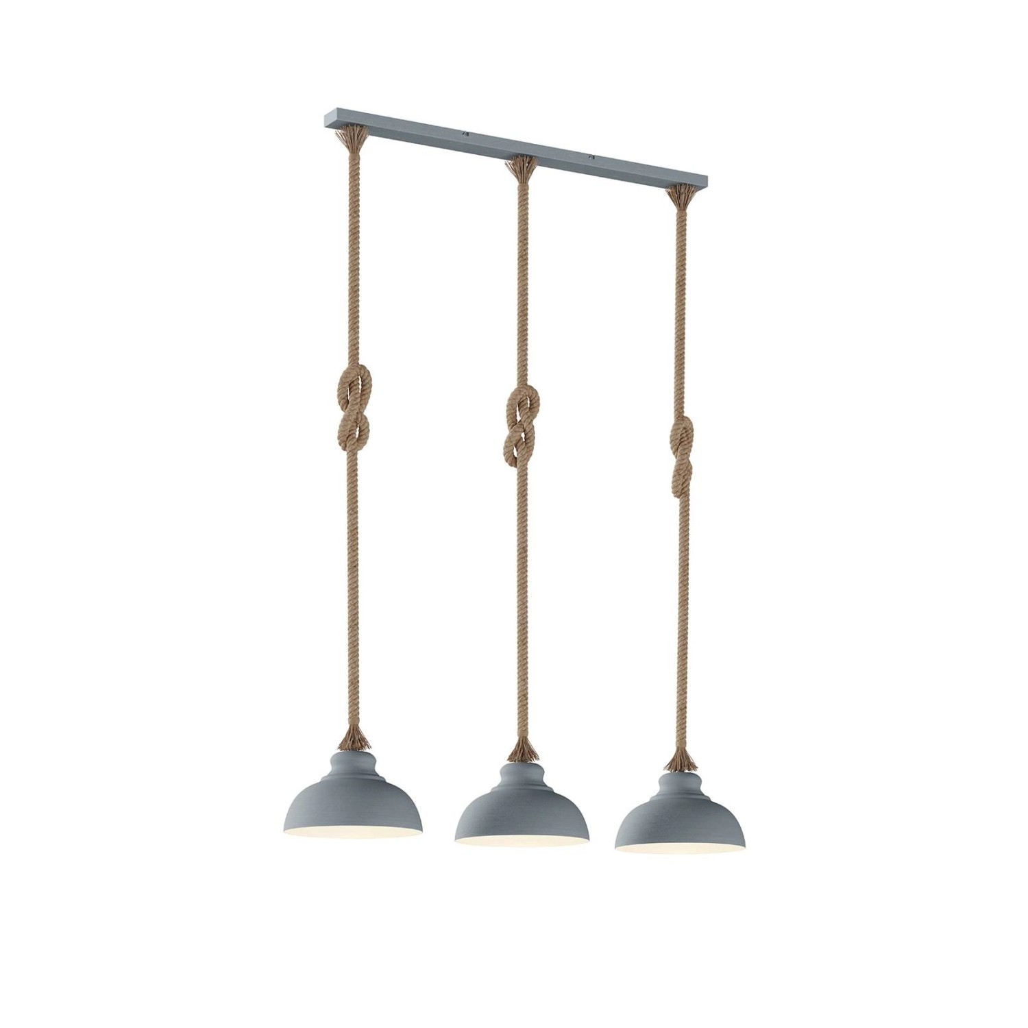 Lindby Pendelleuchte Chaby 9624942 Retro Vintage Antik in Alu aus Metall 3-flammig E27 Wohnzimmerleuchte