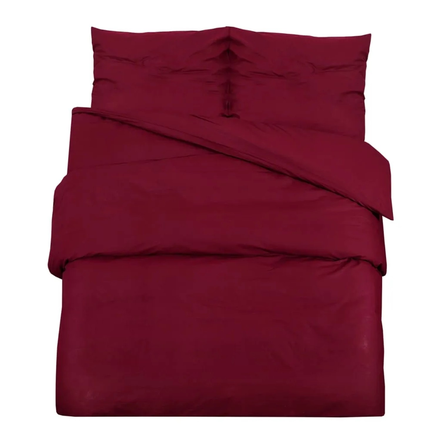 vidaXL Bettwäsche-Set Bordeauxrot 140x200 cm Leichte Mikrofaser 136033