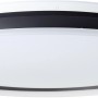 Schwarze LED-Deckenleuchte Pederson, 55 cm, dimmbar mit Fernbedienung.