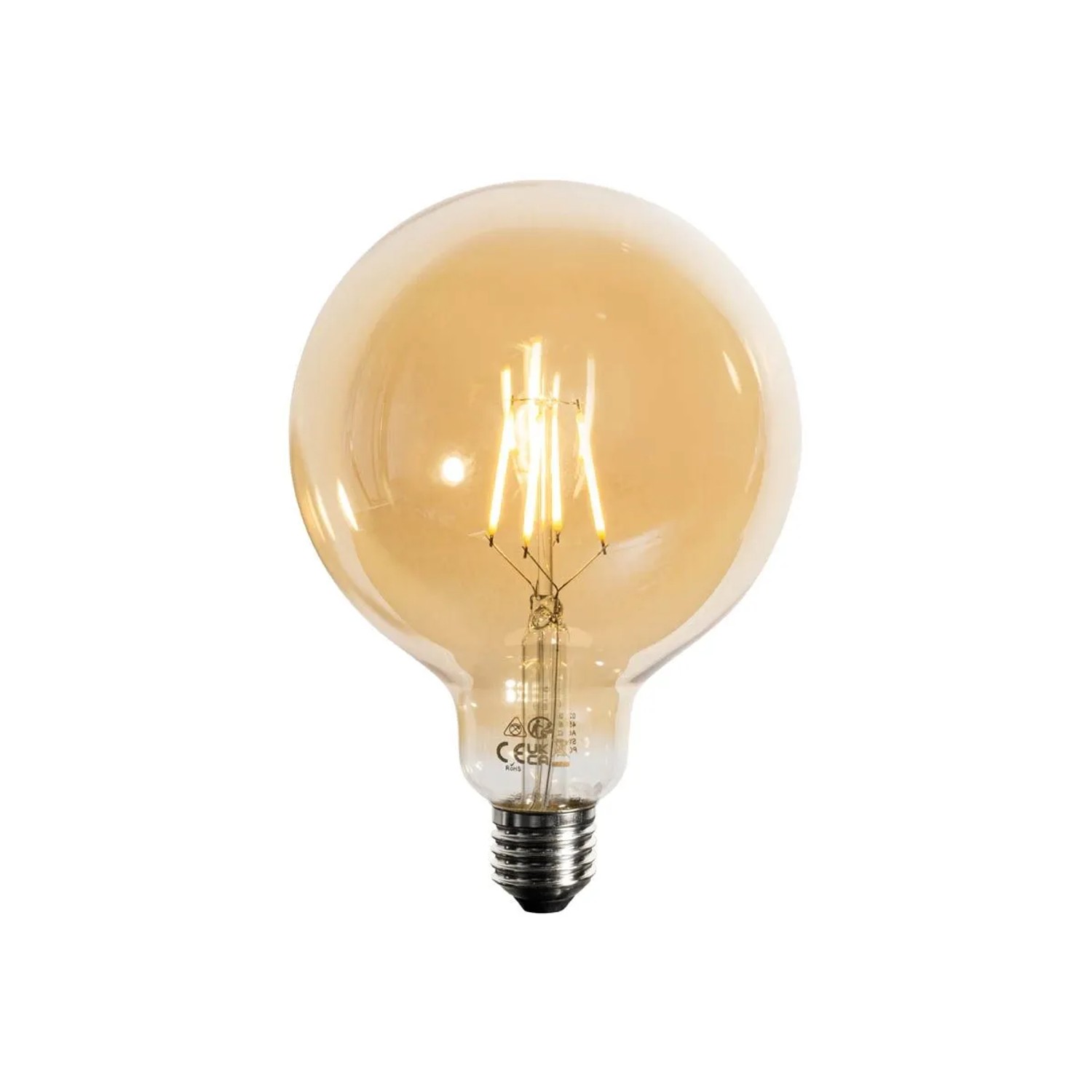 LUEDD E27 Dimmbare LED Gold G125 4 9W 450,m 2200K