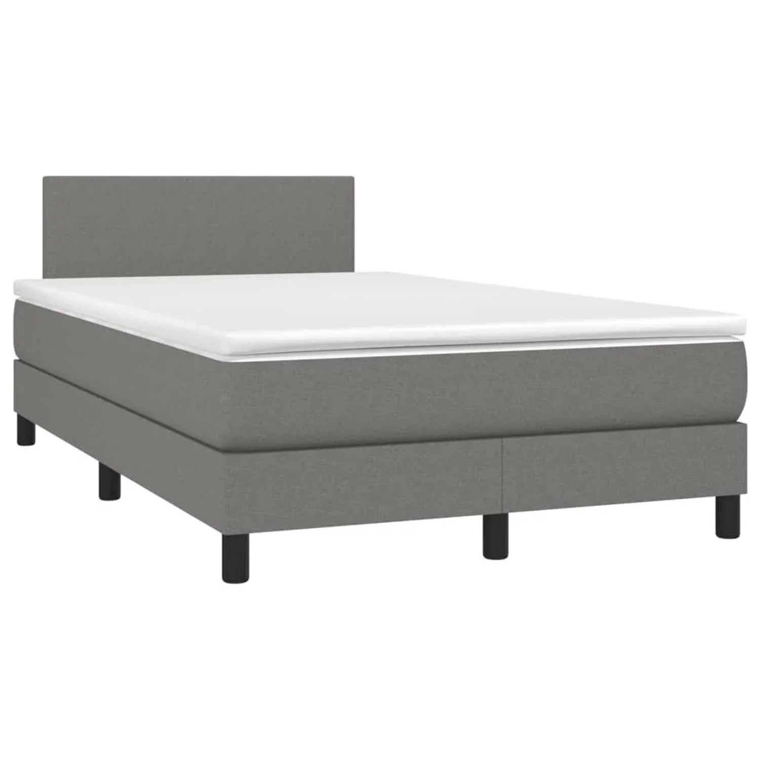 vidaXL Boxspringbett mit Matratze Dunkelgrau 120x200 cm Stoff 3139882 günstig online kaufen