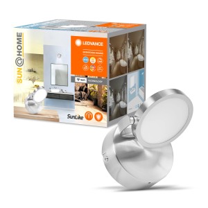 Ledvance Sun@Home Badleuchte Smart+ Silber, Ø 11cm. Smarte LED-Wandleuchte für Ihr Badezimmer.