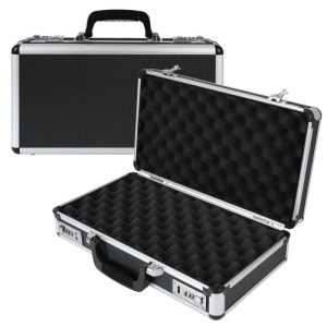 HMF 14403-02 Alu Transportkoffer Zahlenschloss 42 x 26 x 12 cm Schwarz