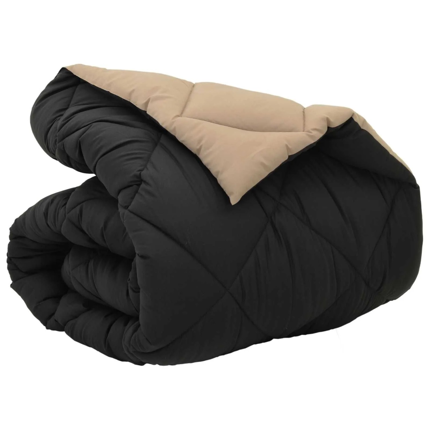vidaXL Winterbettdecke Schwarz und Taupe 200 x 155 cm Mikrofaser 42025730 günstig online kaufen