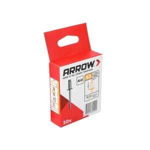 Arrow Blindnieten RA Alu, Ø 5 mm x 8 mm, 50 Stück Packung.