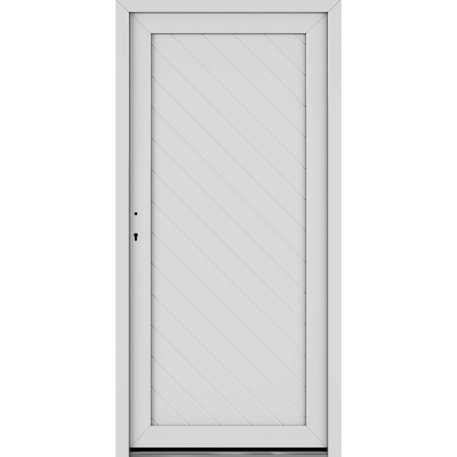 Roro Nebeneingangstür OKE 1153 Kunststoff 5FA Weiß 98 cm x 198 cm DIN L günstig online kaufen