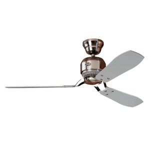 HUNTER FANS Deckenventilator Industrie II, 132 cm, Chrom gebürstet, mit Wandschalter.