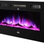 El Fuego Elektrokamin Bern 130 mit LED-Ambientelicht und schwarzem Rahmen. Wandmontage.