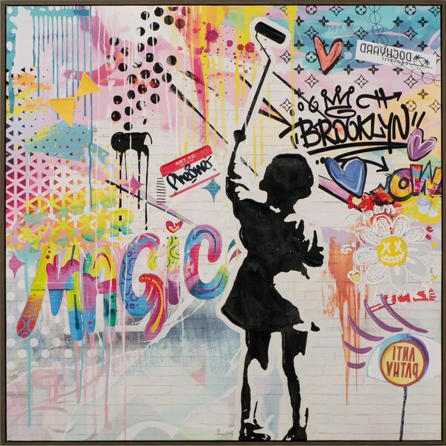 Art Universe Leinwandbild Paint The Wall 102 x 102 cm
