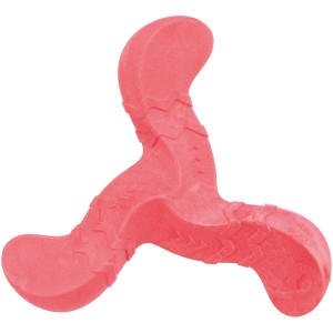 Roter Jollypaw Boomerang TPR, 17 cm, Apportierspielzeug für Hunde.