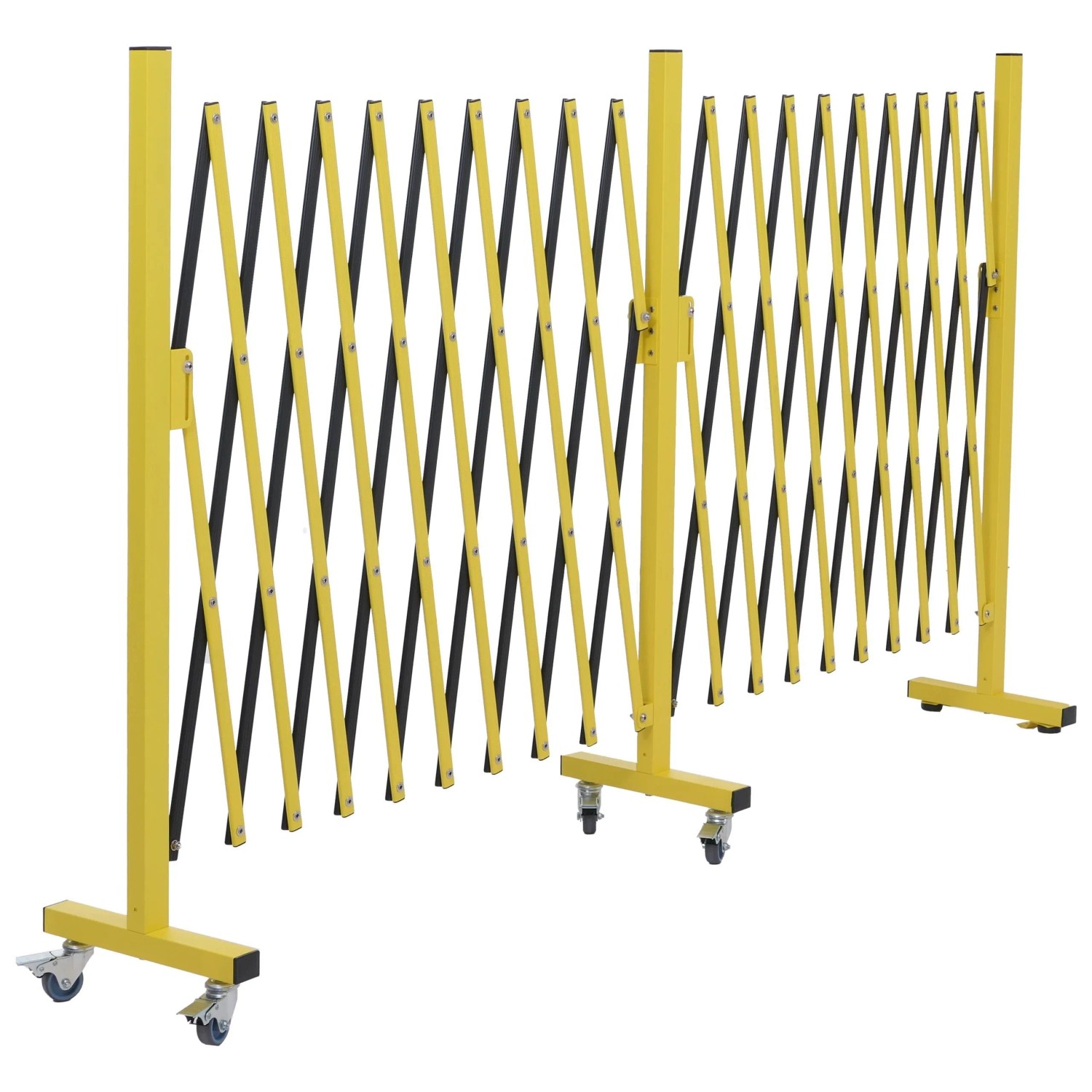 MCW Alu Absperrgitter B34 Ausziehbar 110x60-500cm Gelb-schwarz